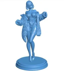 Girl in fur coat B0012480 3d model file for 3d printer