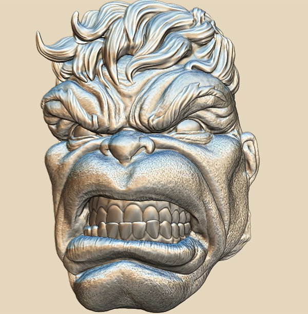 Hulk's Head A007054 download free stl files 3d model for CNC wood