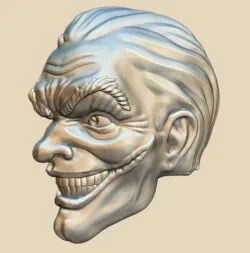 Joker’s Head A007053 download free stl files 3d model for CNC wood