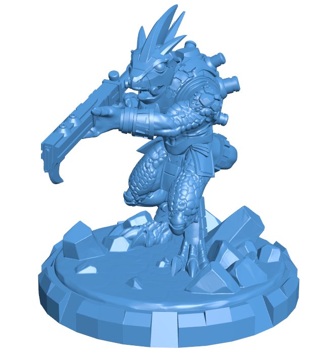 Lizard Warrior B0012493 3d model file for 3d printer