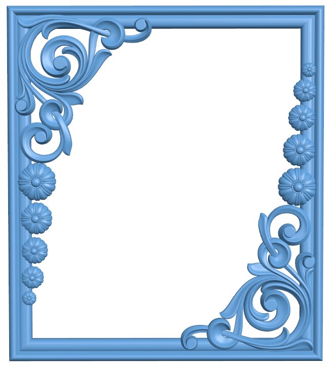 Picture frame or mirror T0012279 download free stl files 3d model for CNC wood carving