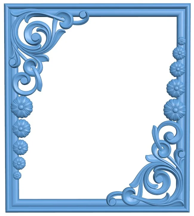 Picture frame or mirror T0012279 download free stl files 3d model for CNC wood carving