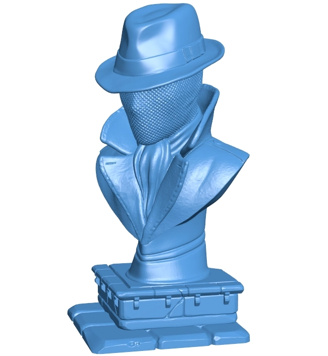 Rorschach watchmen bust B0012546 3d model file for 3d printer