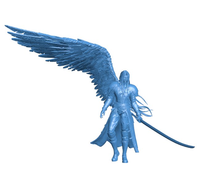 Sephiroth with wing B0012478 3d model file for 3d printer