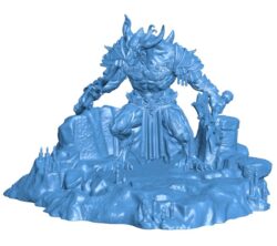 Soul Daemon with Axe B0012490 3d model file for 3d printer