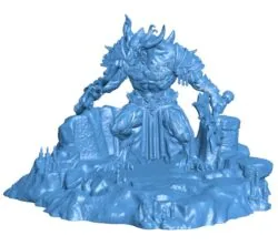 Soul Daemon with Axe B0012490 3d model file for 3d printer