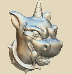 Unicorn Head Alternative A007064 download free stl files 3d model for CNC wood