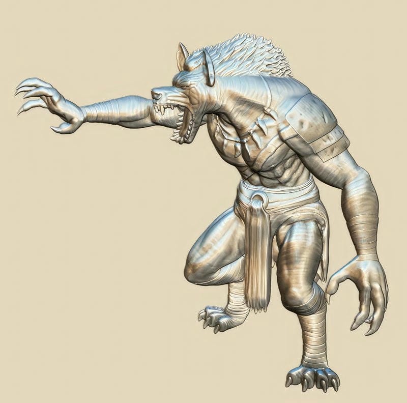 Werewolves A007055 download free stl files 3d model for CNC wood