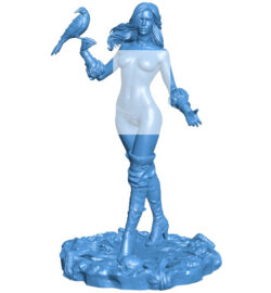 Yennefer and the Raven B0012541 3d model file for 3d printer