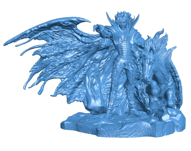 Alucard and the horse B0012602 3d model file for 3d printer