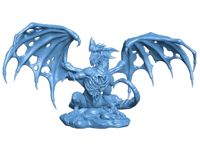 Blue Zombie Dragon B0012620 3d model file for 3d printer