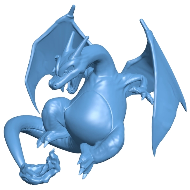 Charizard - pokemon old B0012624 3d model file for 3d printer