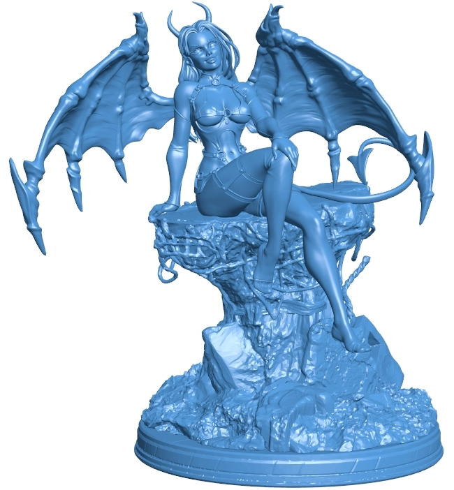 Female devil B0012598 3d model file for 3d printer