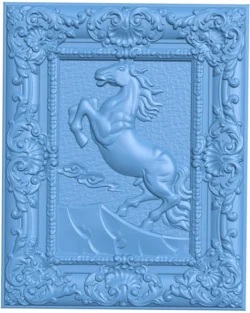 Horse painting T0012432 download free stl files 3d model for CNC wood carving