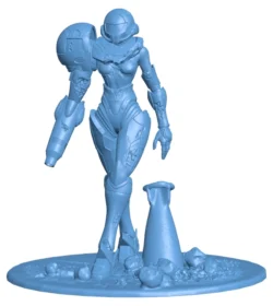 Metroid Samus Aran fanart and Bom B0012668 3d model file for 3d printer