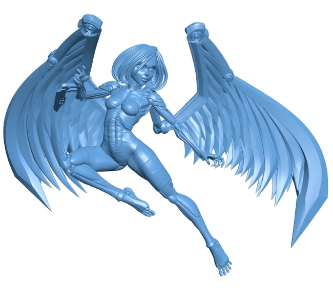 Alita wearing a shirt - Battle Angel B0012714 3d model file for 3d printer