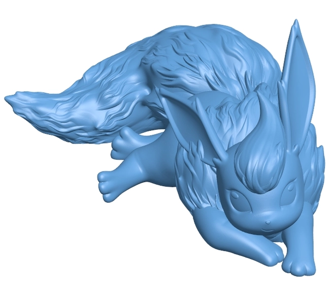 Flareon Lying - pokemon B0012688 3d model file for 3d printer