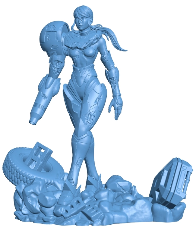 Metroid Samus Aran fanart B0012696 3d model file for 3d printer