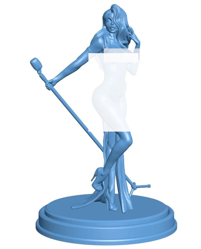 Singer Jessica on stage B0012706 3d model file for 3d printer