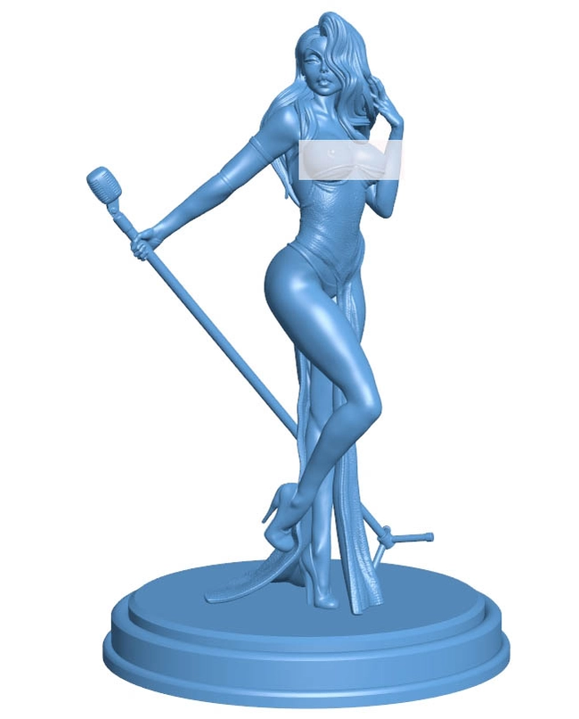 Singer Jessica on stage B0012706 3d model file for 3d printer