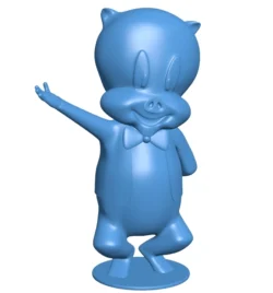 Porky Pig B003783 file stl free download 3D Model for CNC and 3d printer