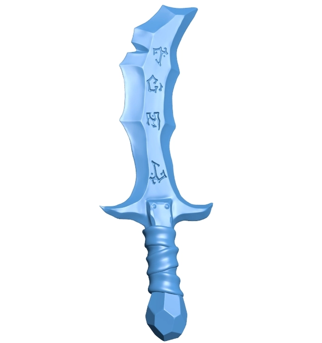 Stylized sword B003430 file stl free download 3D Model for CNC and 3d printer